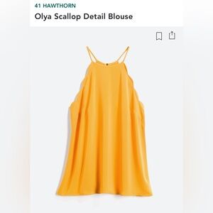 Stitch Fix 41 Hawthorne Olya Scallop Detail Blouse - Large